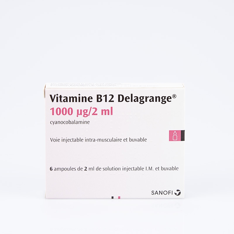 VITAMINE B12 Delagrange 1000µg/2ml (Cyanocobalamine) Monarmoirea