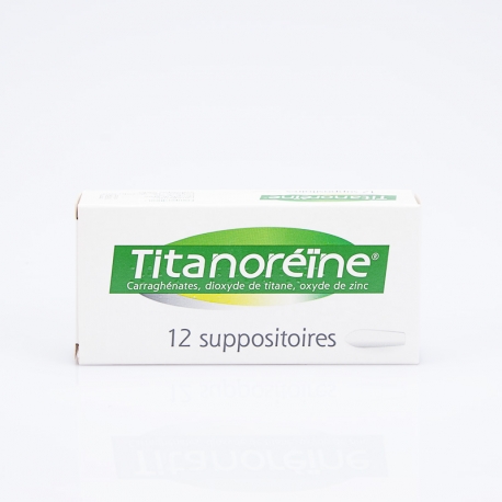 TITANOREINE 12 Suppos (carraghénates,dioxyde de titane,oxyde de zinc)