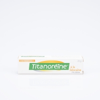 TITANOREINE crème à la lidocaïne (carraghénates,dioxyde de titane,lidocaïne)