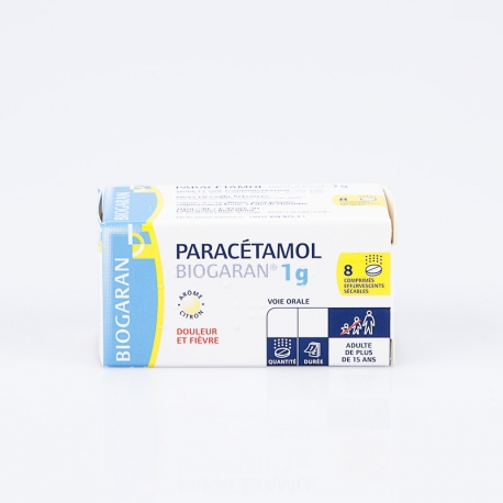 PARACETAMOL 1000mg BGR bte 8 eff (Paracétamol)