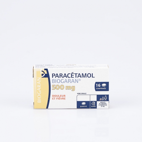 PARACETAMOL 500mg BGR bte 16cp (Paracétamol)